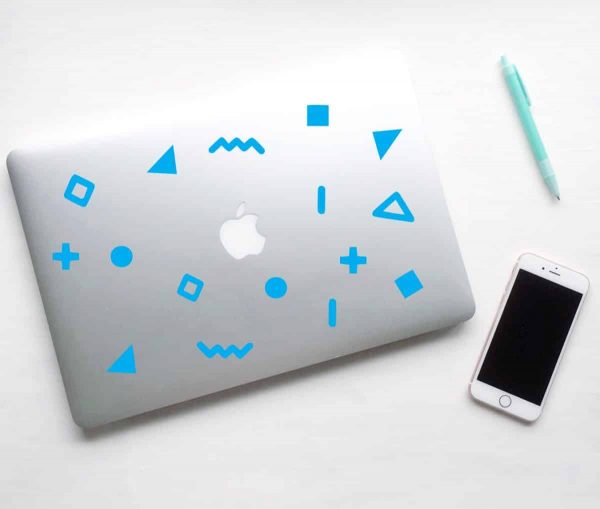 Geometric Shapes in retro style Laptop Decals - Image 4