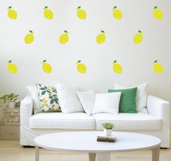 Juicy Yellow Lemons Wall Decals