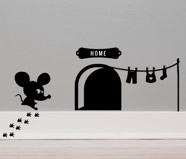 Mouse hole Wall Decal Sticker