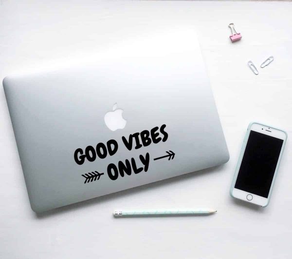 Good Vibes Only Laptop Decal - Image 4