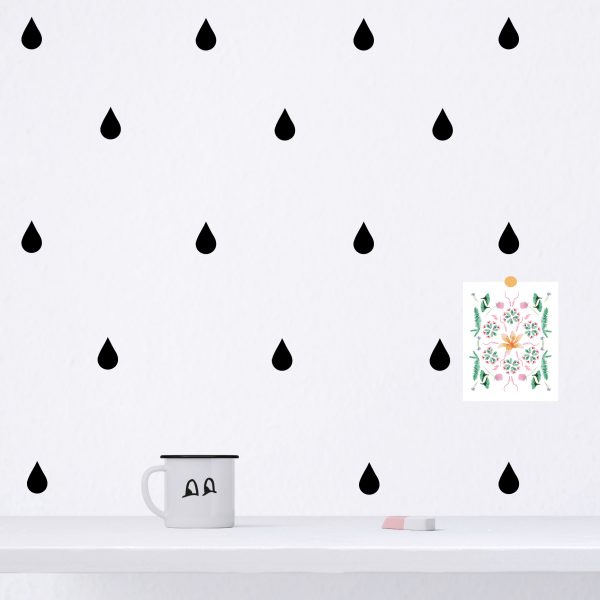 Raindrop Wall Decal Pattern