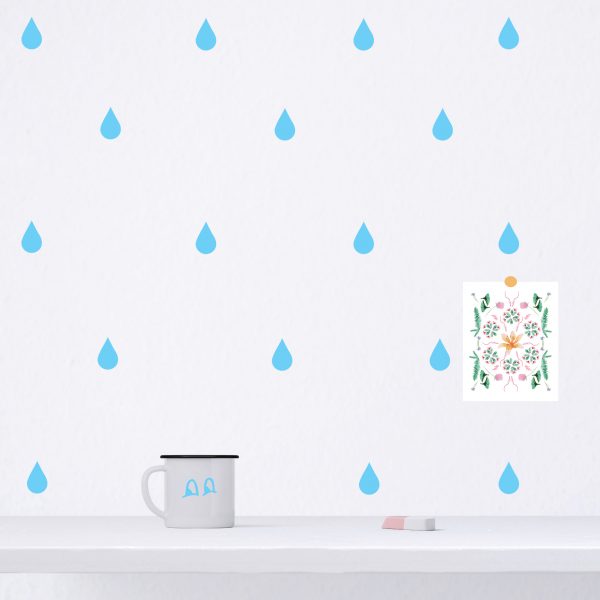Raindrop Wall Decal Pattern - Image 5