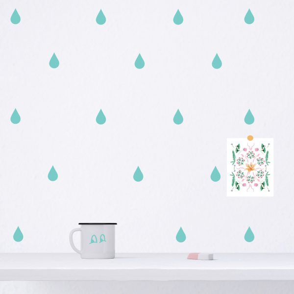 Raindrop Wall Decal Pattern - Image 4