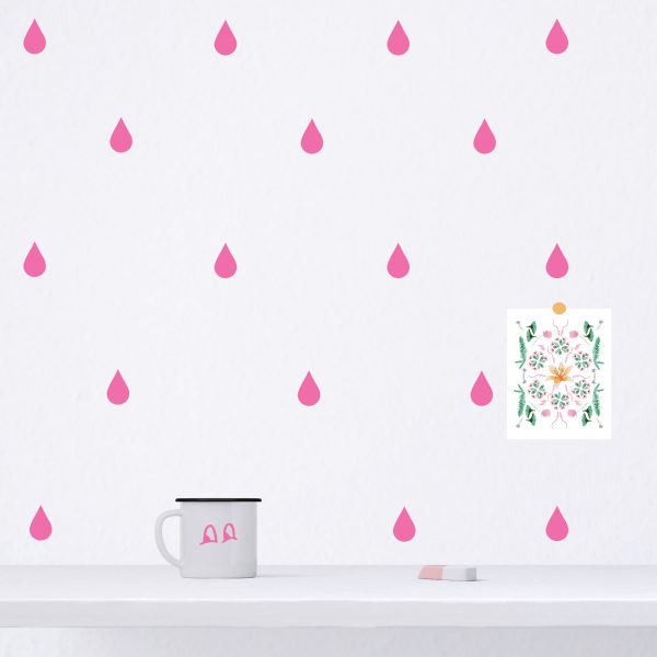 Raindrop Wall Decal Pattern - Image 2
