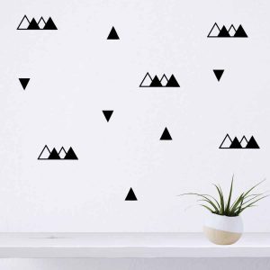 Black Triangle Wall Decals