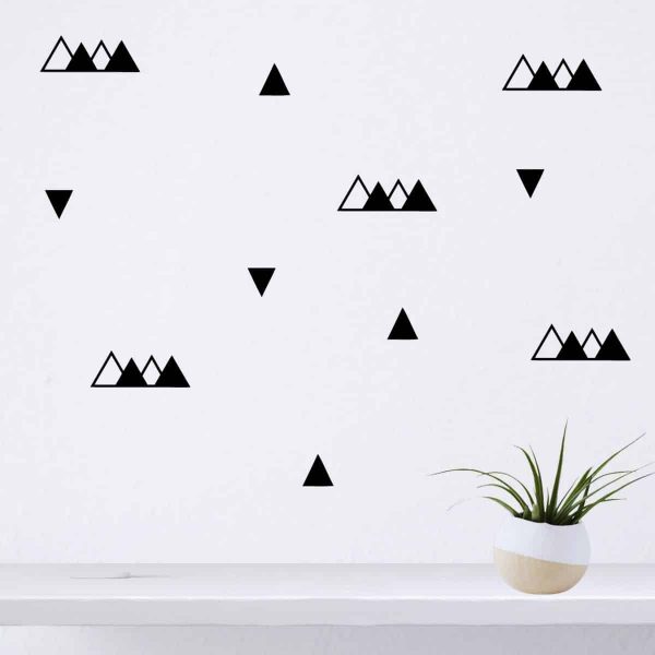 Black Triangle Wall Decals