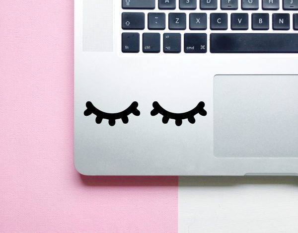 Sleepy Eyes/Eyelashes Laptop Decal
