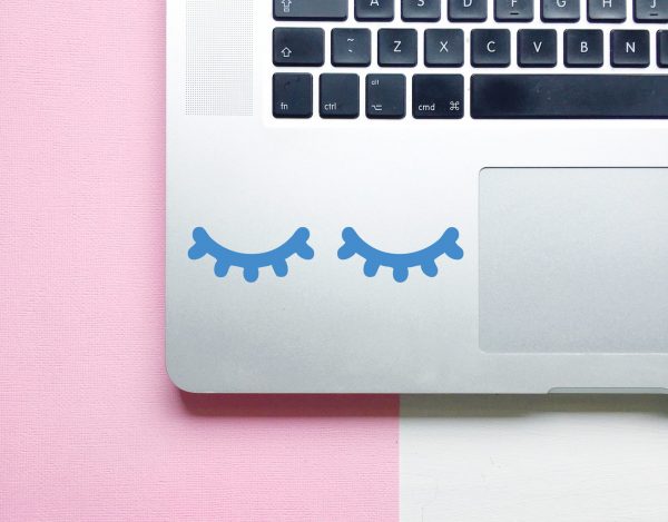 Sleepy Eyes/Eyelashes Laptop Decal - Image 3