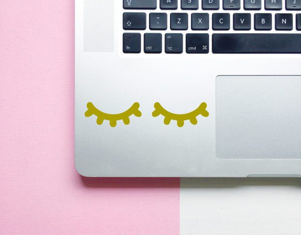 Sleepy Eyes/Eyelashes Laptop Decal - Image 2
