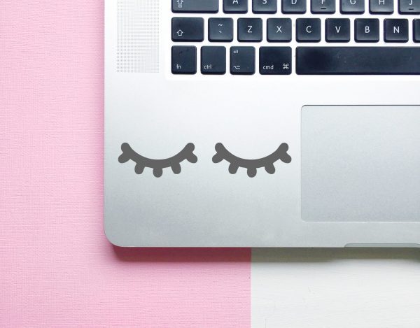 Sleepy Eyes/Eyelashes Laptop Decal - Image 4