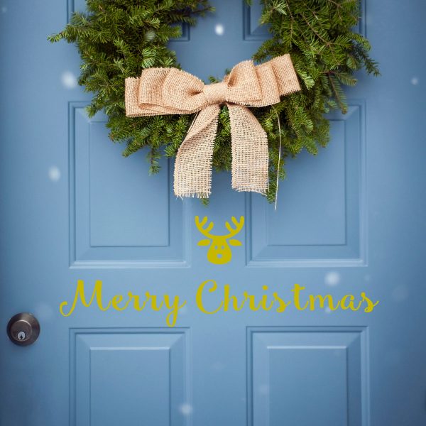 Merry Christmas Front Door Decal - Image 2