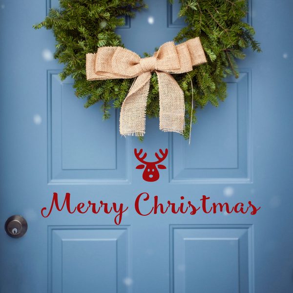 Merry Christmas Front Door Decal - Image 3