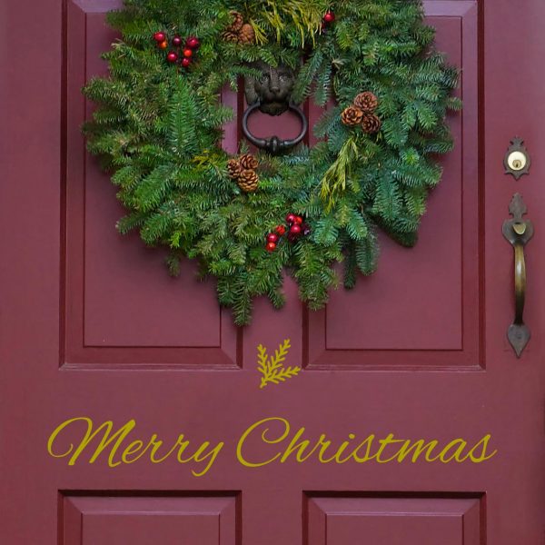 Merry Christmas Door/Window Decal - Image 3
