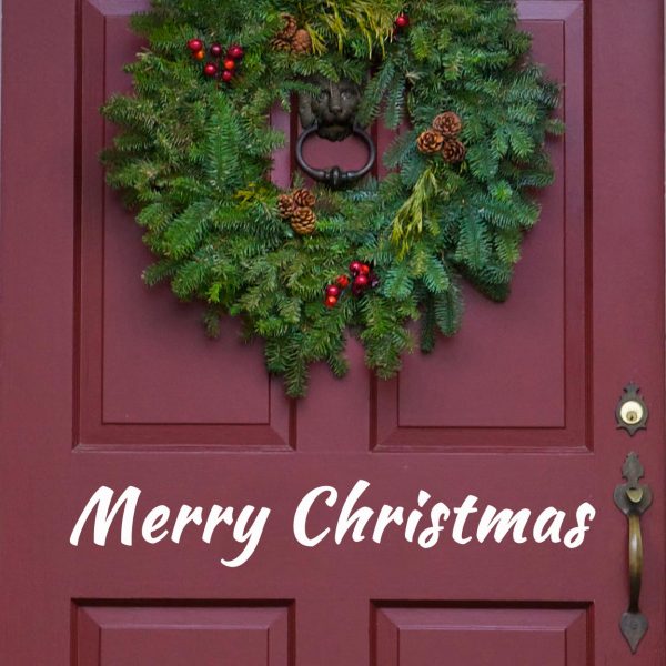 Merry Christmas Seasonal Front Door Sign