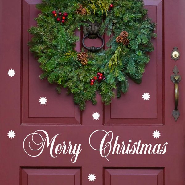 Merry Christmas Front Door Decal - Image 2