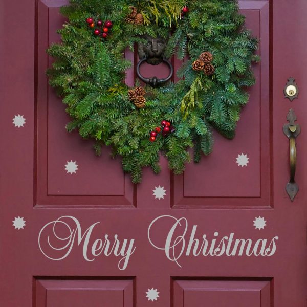 Merry Christmas Front Door Decal - Image 3