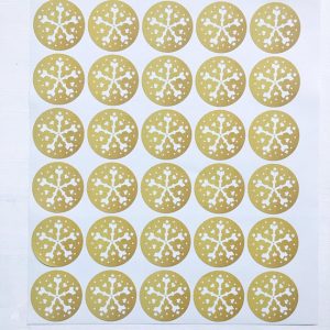 Snowflake/Happy Holidays Stickers