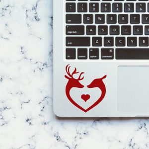 Deer Love Couple Decal Sticker