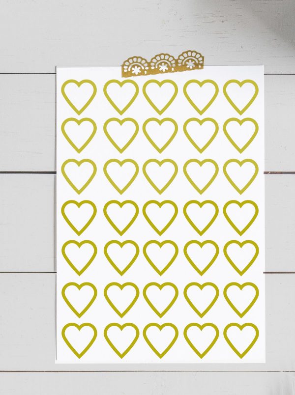 Mini Heart Vinyl Stickers/Decals - Image 2