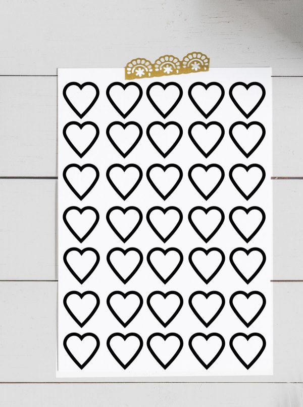 Mini Heart Vinyl Stickers/Decals - Image 5