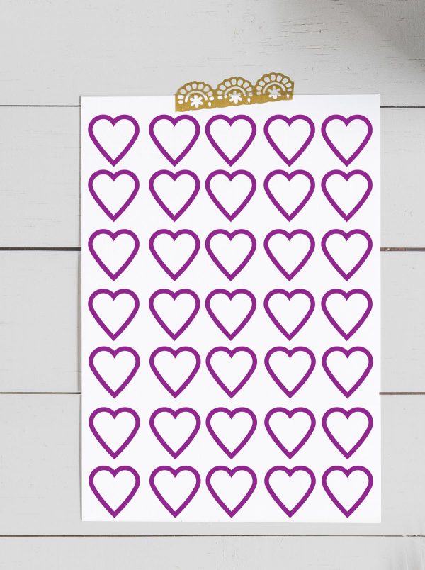 Mini Heart Vinyl Stickers/Decals - Image 3