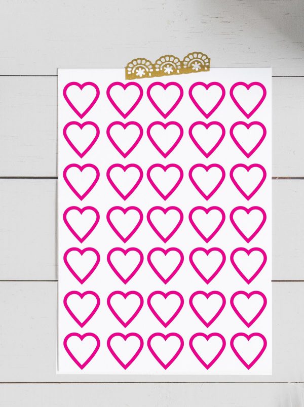 Mini Heart Vinyl Stickers/Decals - Image 6