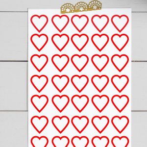 Mini Heart Vinyl Stickers/Decals