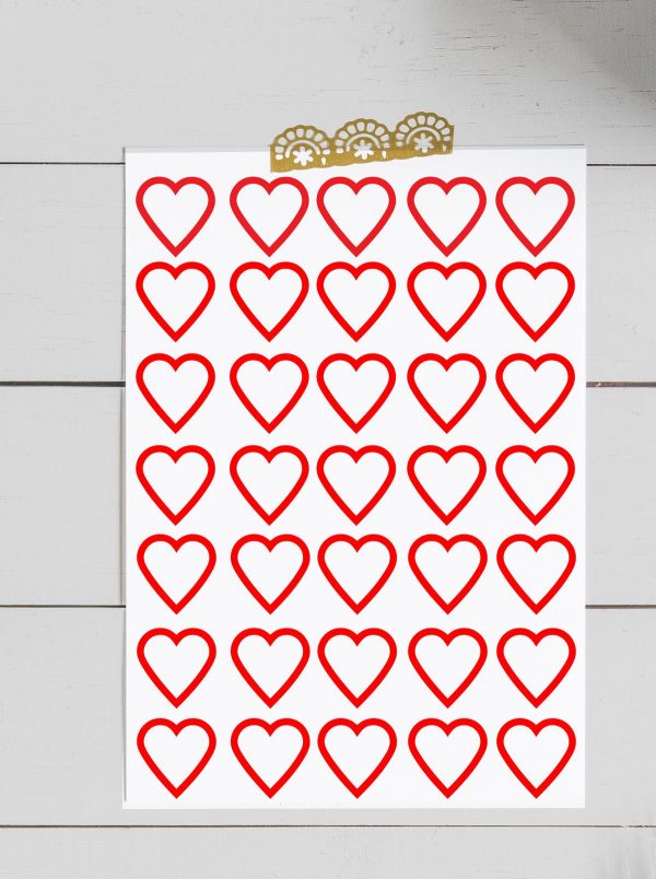 Mini Heart Vinyl Stickers/Decals