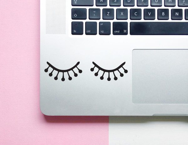 Sleepy Eyes/Trendy Eyelashes Vinyl Laptop Decal