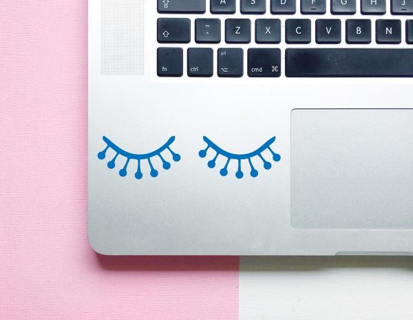 Sleepy Eyes/Trendy Eyelashes Vinyl Laptop Decal - Image 5