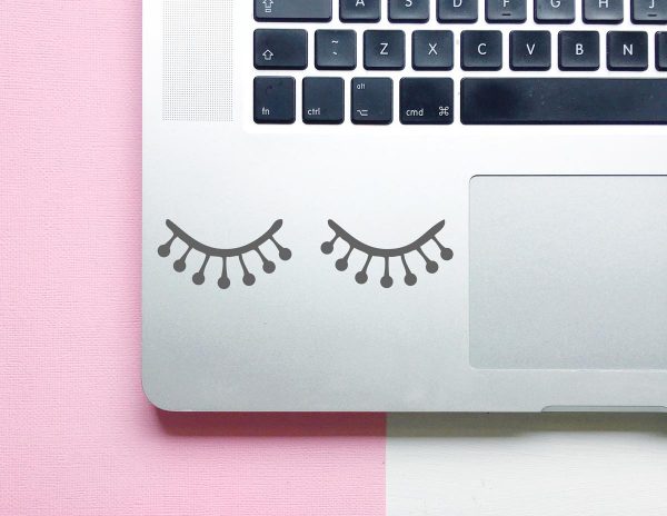 Sleepy Eyes/Trendy Eyelashes Vinyl Laptop Decal - Image 6