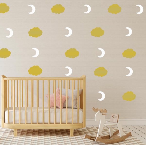 Cloud + Moon Nursery Wall Decals - Image 4