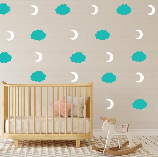 Cloud + Moon Nursery Wall Decals