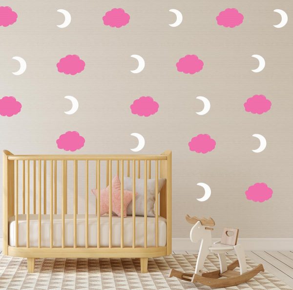 Cloud + Moon Nursery Wall Decals - Image 2