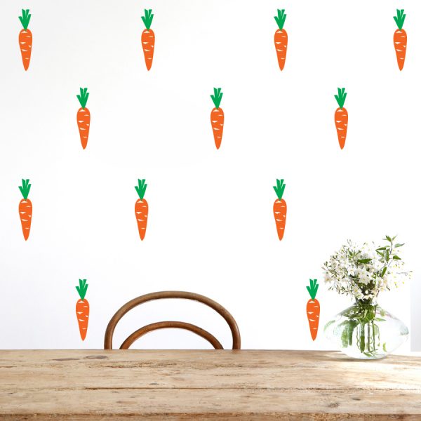 Carrot Vinyl Wall Pattern