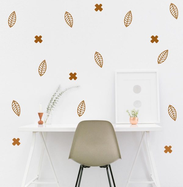Leaves Cross Plus Sign Wall Decals - Image 3