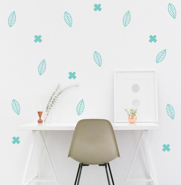 Leaves Cross Plus Sign Wall Decals - Image 4