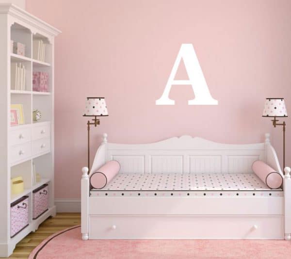 Personalized Single Letter Nursery Wall Decal