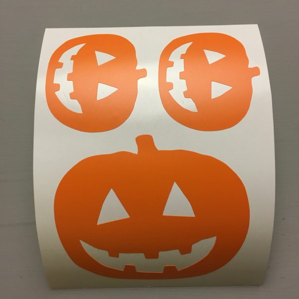 Three Pumpkin Halloween Stickers