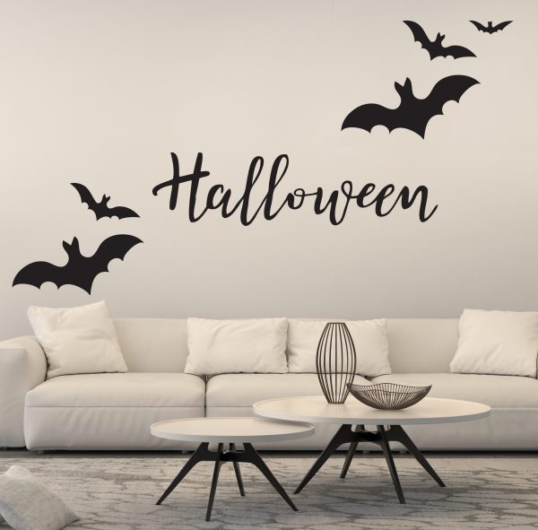 Happy Halloween Bat Decals