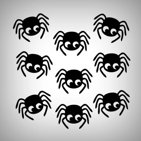 Small Spiders Halloween Stickers