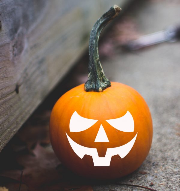 Set of 2 Pumpkin Scary Face Decals - Image 2