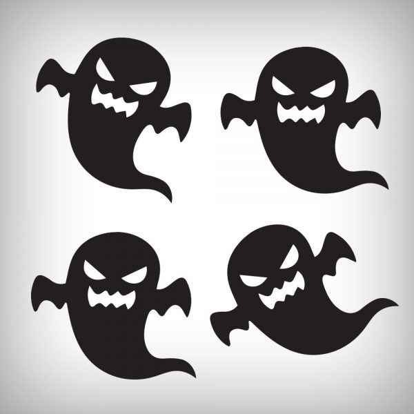 Scary Ghosts Halloween Stickers