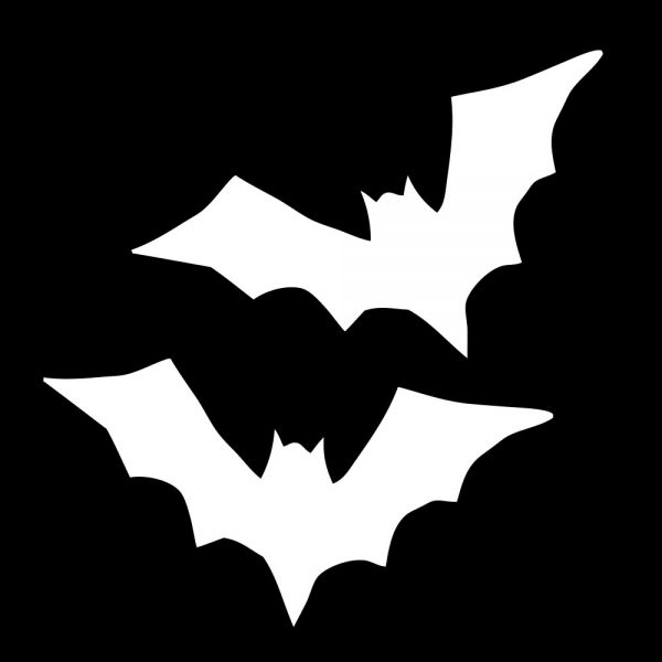 White Bat Halloween Stickers