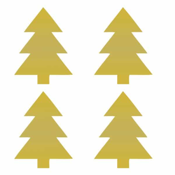 4 Small Christmas Tree Stickers - Image 2