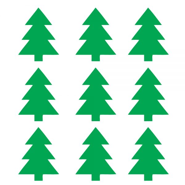 9 Small Christmas Tree Stickers - Image 2