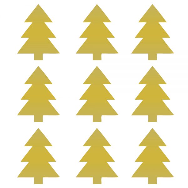 9 Small Christmas Tree Stickers