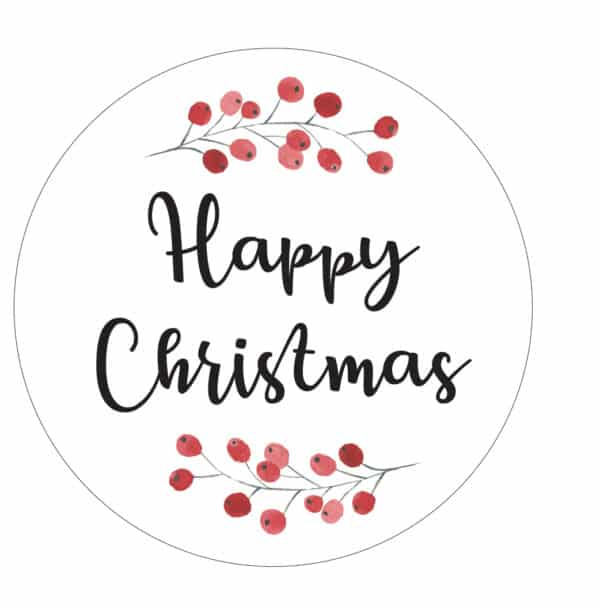 Happy Christmas Labels/Stickers
