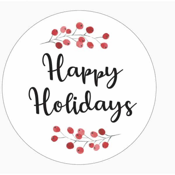 Happy Holidays Labels/Stickers
