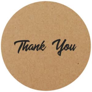 Brown Kraft Thank You Paper Labels
